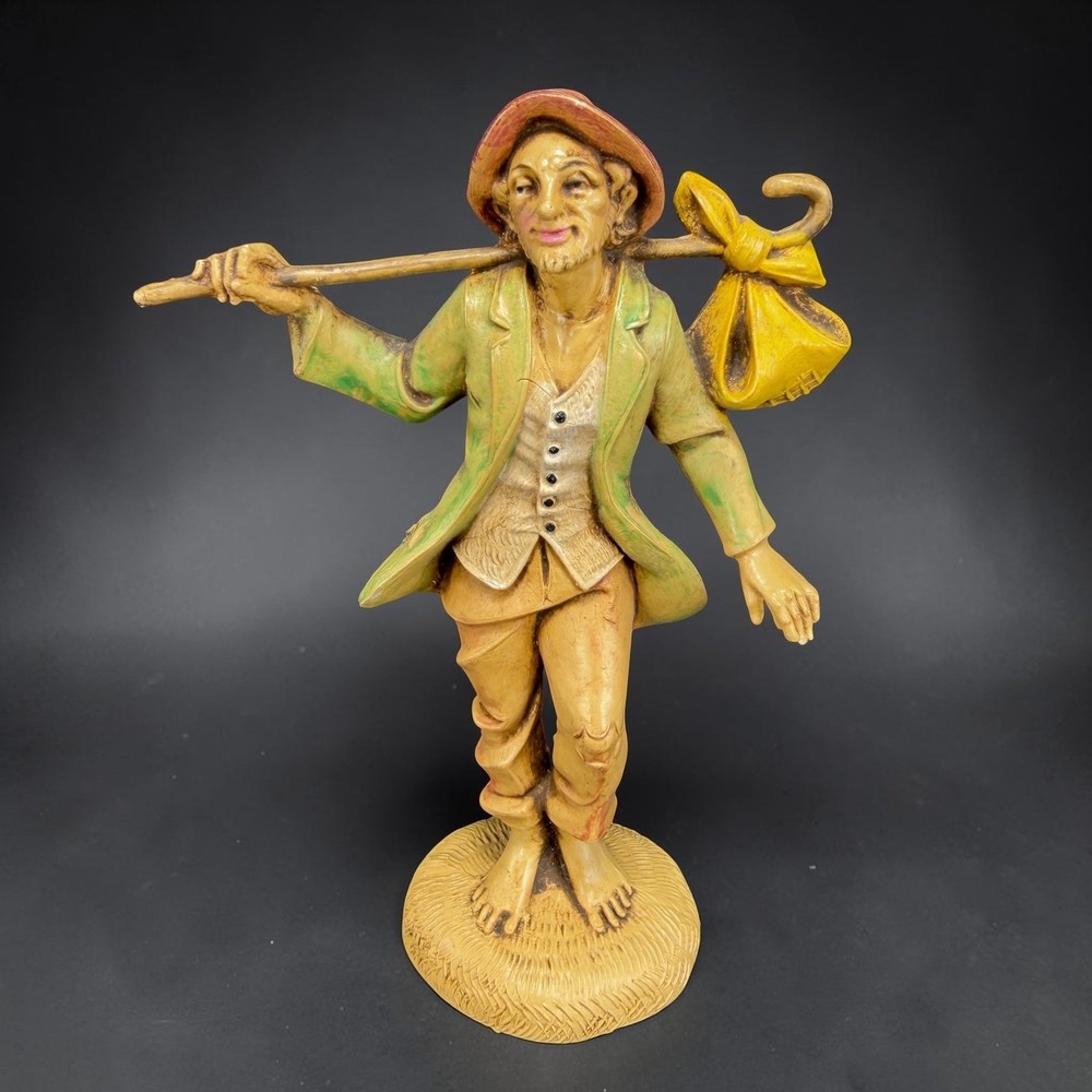 Vintage Depose Fontanini Simonelli Italy Hobo Traveler Figurine‎ 5 Inch 104